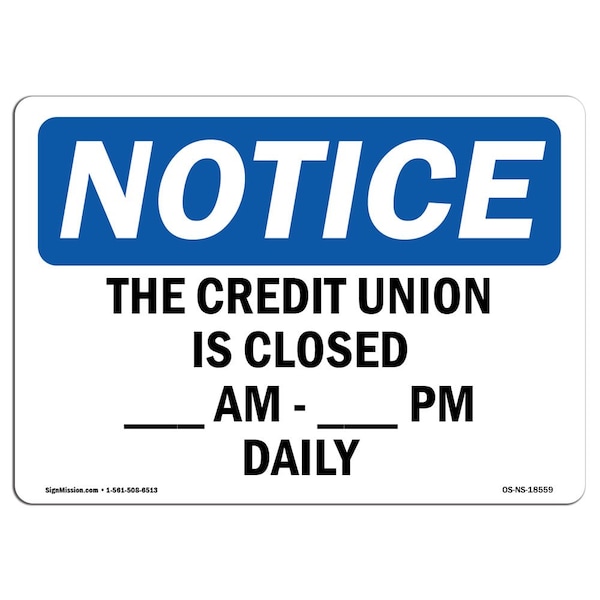 Signmission OSHA Notice, 5" Height, Pm Daily Sign, 7" X 5", Landscape OS-NS-D-57-L-18559 - main
